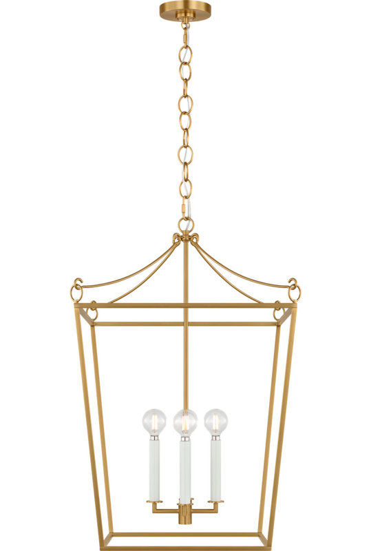 Carlyle Lantern, Burnished Brass, 4, 93" H x 17.63" W  x 17.63" D