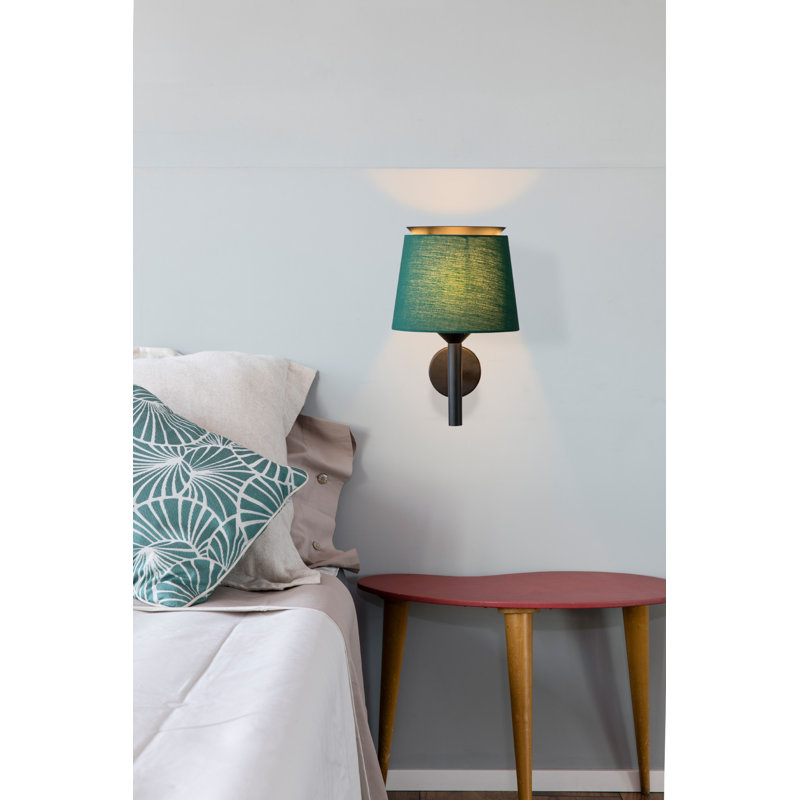 Savoy Wall Lamp, Matt Black, Green