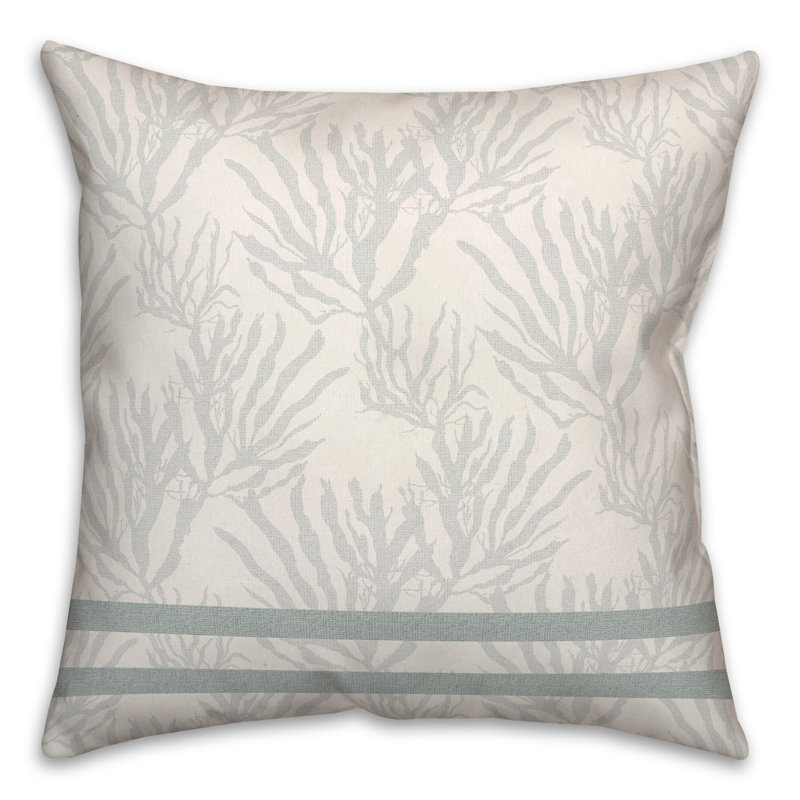 Polyester/Polyester Blend Throw Square Pillow Cover & Insert, Blue/White