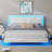 Keynen Farmhouse Floating Bed Frame with LED Light and Headboard-1230101491-1230101488