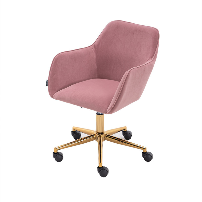 Maxton Velvet Office Chair, Pink