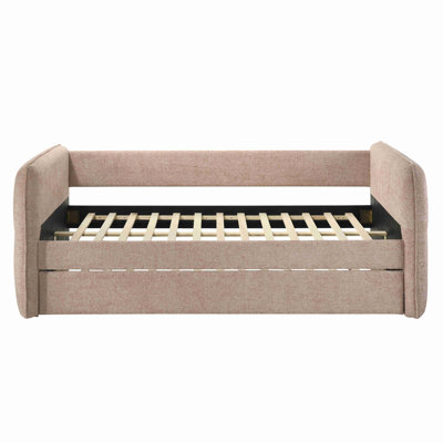 Luxueux lit de jour moderne gigogne escamotable capitonné 1 pièce