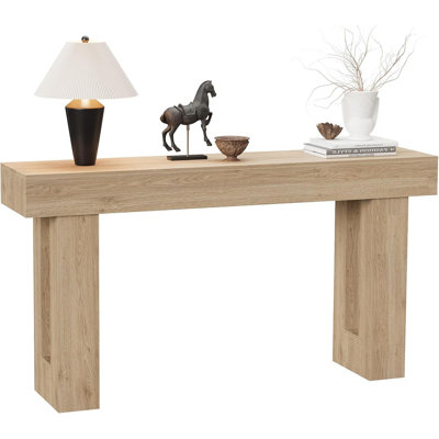 63" Long Narrow Console Table, Farmhouse Industrial Entryway Sofa Table for Hallway