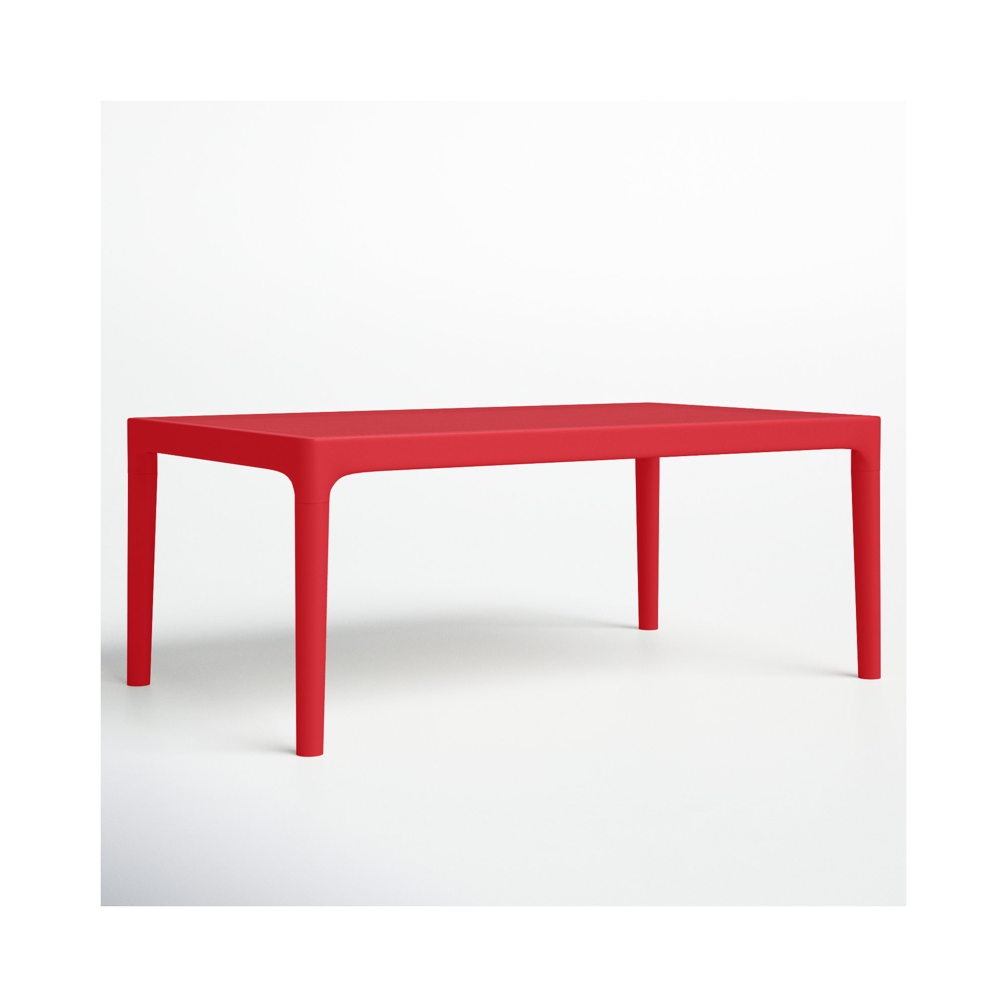 Farrah 23.6'' Plastic / Acrylic Outdoor Coffee Table, Red, 23.6"W x 15.7"H x 39.4"L