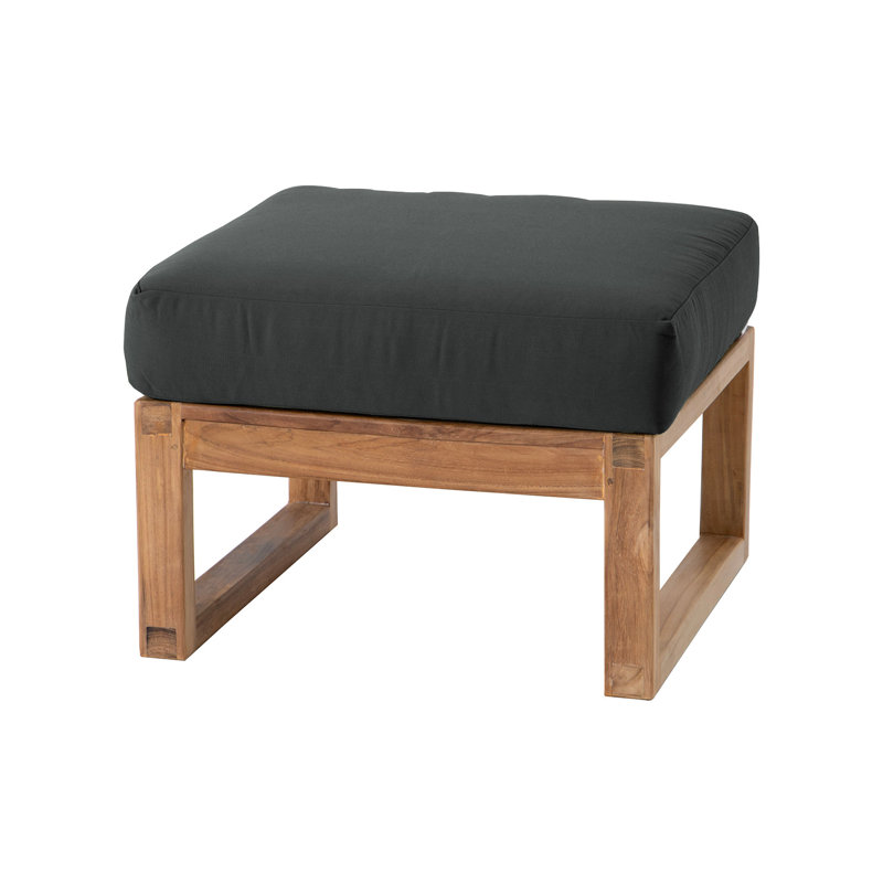 Repose-pieds avec coussin Sunbrella, Charbon