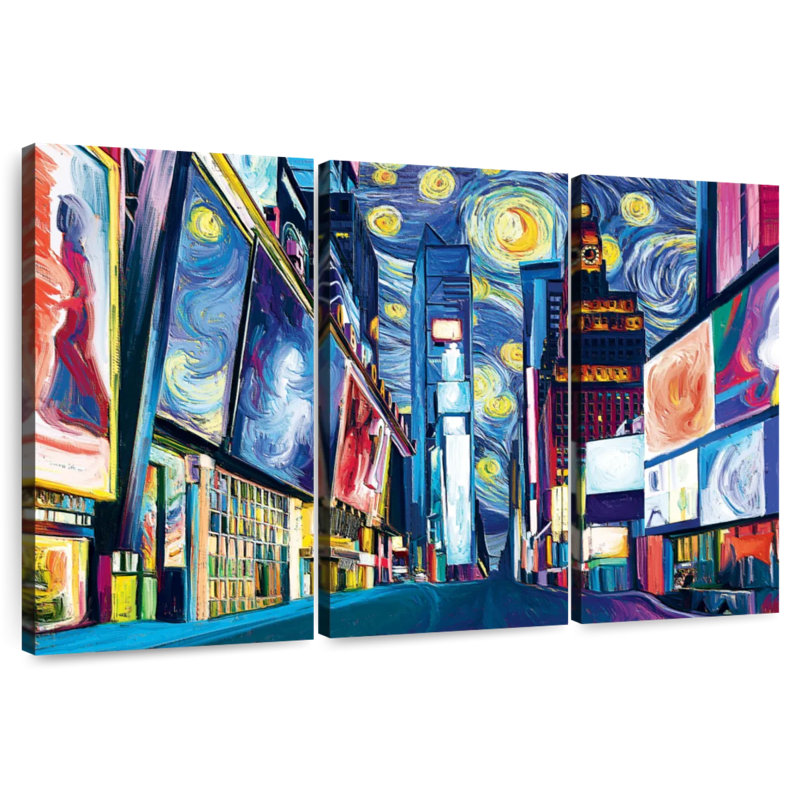 Sebbie Time Square Starry Night, 28" H x 45" W