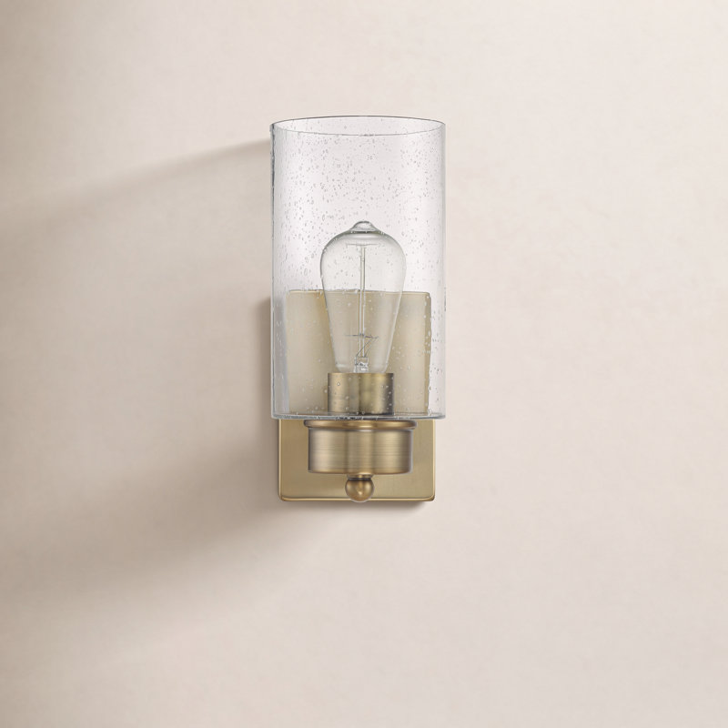 Applique murale 1 lumière Meridian en bronze huilé, Laiton
