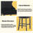 Modern Velvet Upholstered Bar Stools Counter Height Barstools Set of 2-1600001221