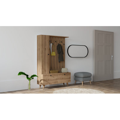 Lenda Hall Tree with Bench and Shoe Storage