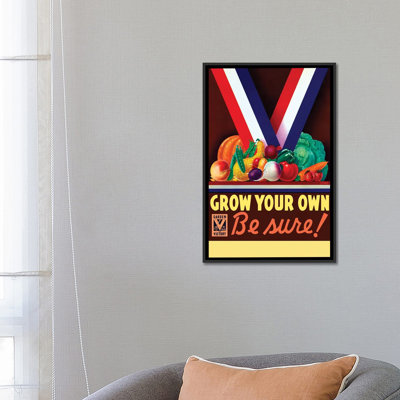 « wwii poster of a large of jardin legumes », affiche rétro sur toile