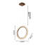 Lustre annulaire à DEL doré transitionnel-298382048