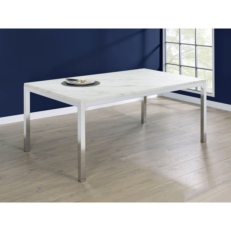Caston Faux Mable Top Dining Table