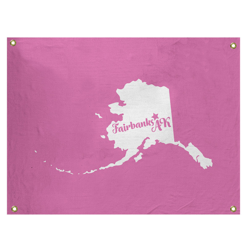Tapisserie murale alaska fairbanks, H 26 po x l 36 po, Rose