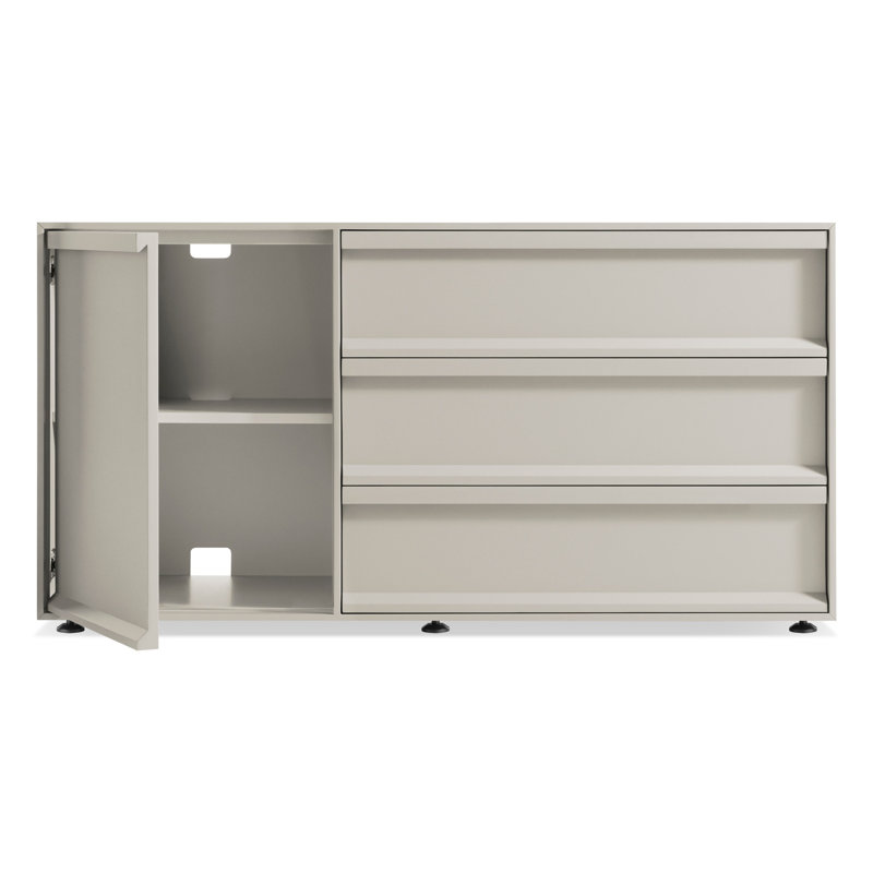 Superchoice 1 Door/3 Drawer Credenza, Putty