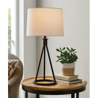 Lampe trépied en métal