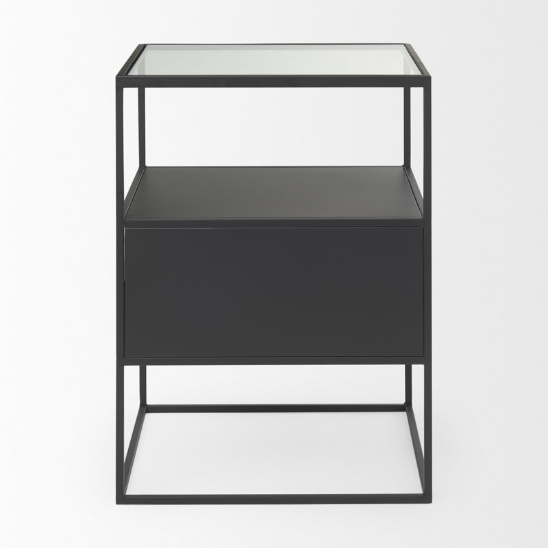 Glass Top End Table