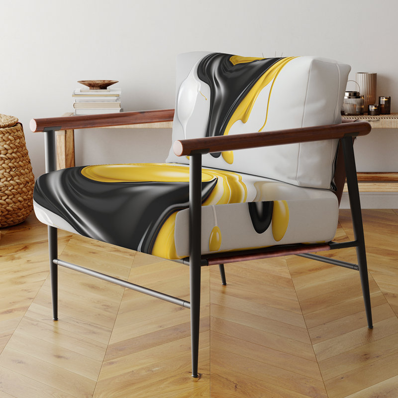 Fauteuil d'appoint rembourré liquide, Noir