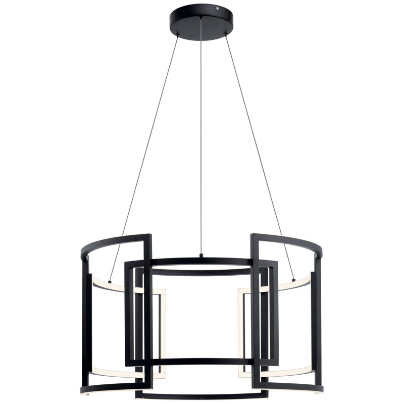 3 - Light LED Chandelier, 19" H x 32" W x 32" D