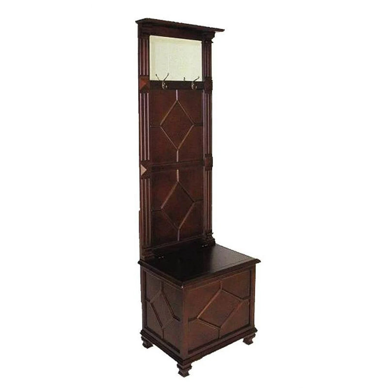 Koball Hall Tree 16'' Wide with Bench, Brown