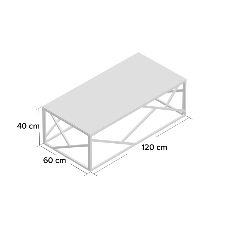 Ladson Frame Coffee Table, Silver