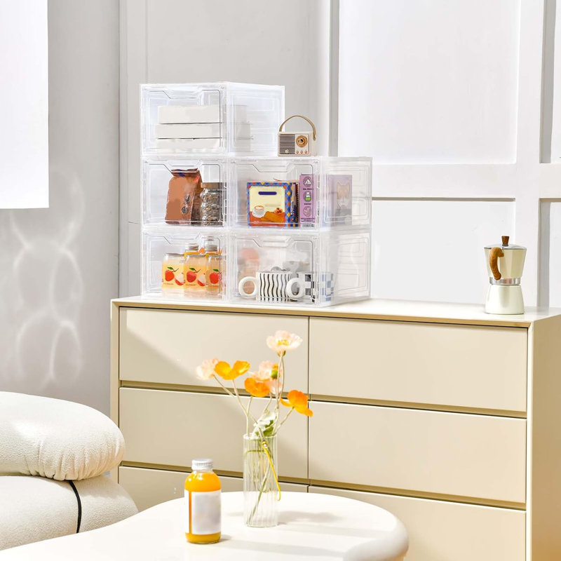 6-pack Clear Stackable Closet Organizers