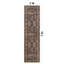 Tapis vintage à motif floral vert olive/brun, lavable à la machine, avec envers antidérapant-1952375503
