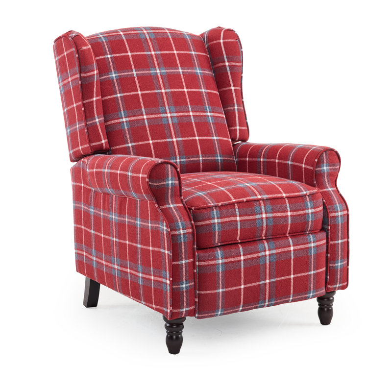 Upholstered Recliner With Solid Wood Legs