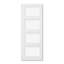 Portes Milette -Porte intérieure | 4 verres blanc satiné shaker avec apprêt blanc |   Conçu et fabriqué au Canada-125944096