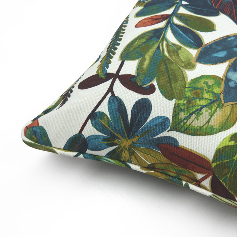 Floral Square Cushion, Spice, Feathers