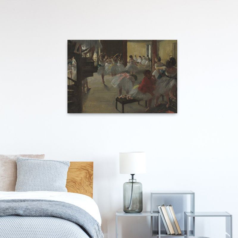 La classe de danse, vers 1873. Estampe d'art mural contemporain abstraite impressionniste., H 24 po x l 36 po