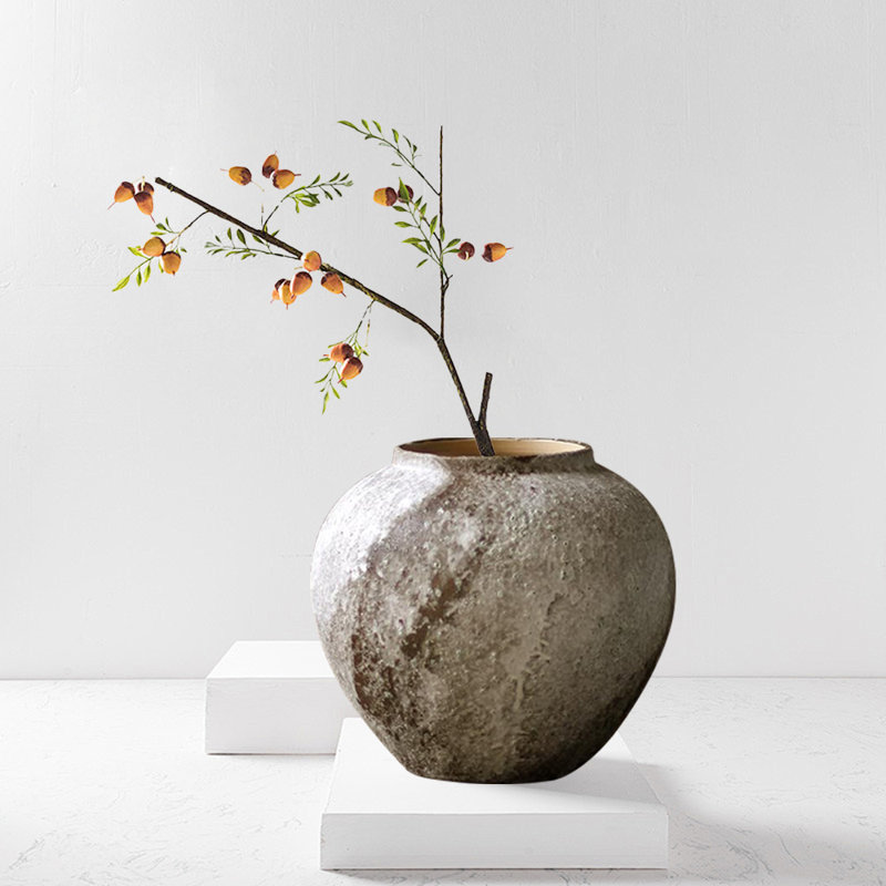 Ceramic Flower Vase, Vintage Vase For Home Decor