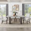  Sorlen Modern 5-piece Dining Set, 3d Faux Concrete Table With 6 Chairs-929902021
