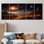 «Futur Cosmic Sunrise On Moon II - Planets», ensemble de 5 décorations murales