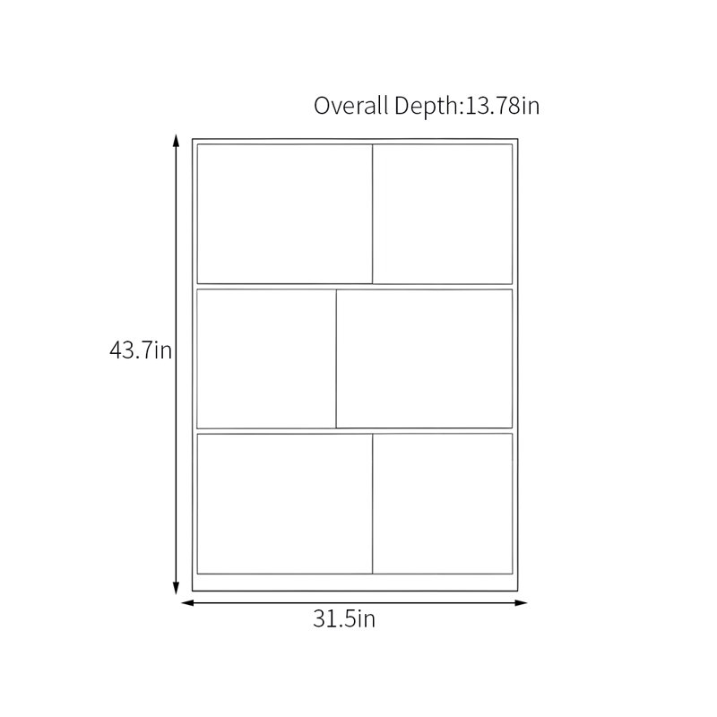 Modern multi-functional art pattern bookcase, Ivory White