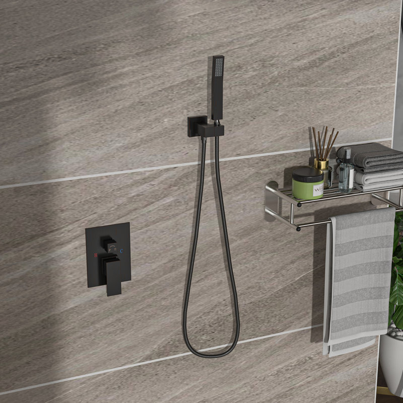 Système de double pomme de douche murale 10 po - Caoutchouc bronze huilé