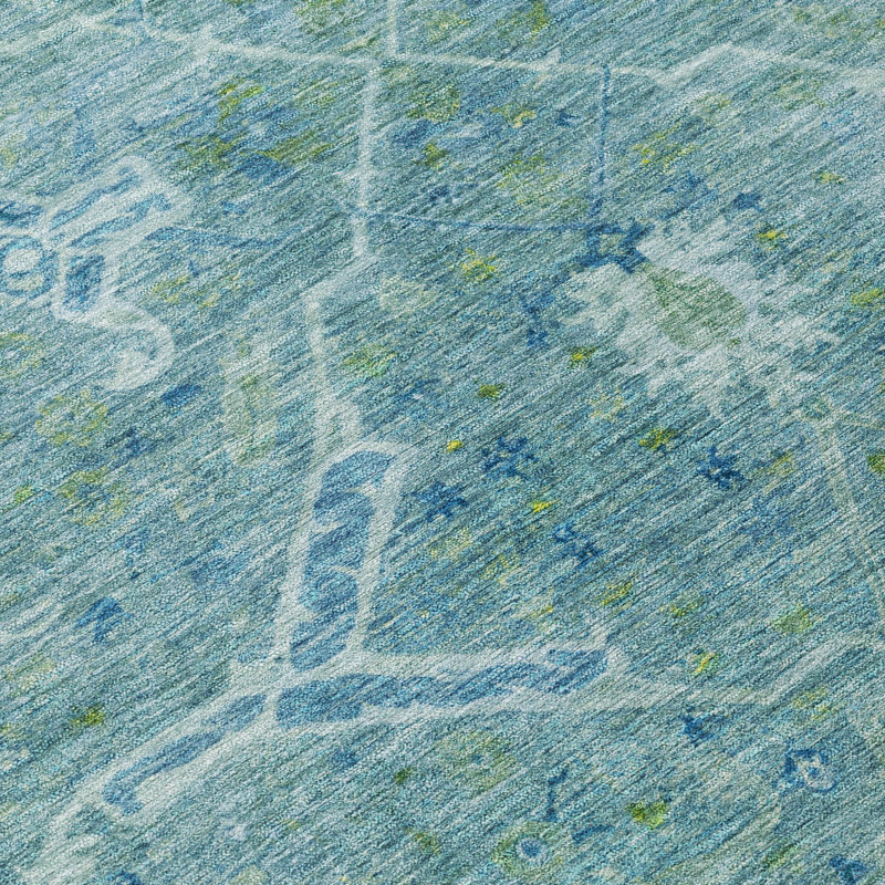 Machine Washable Indoor/Outdoor Masuda ACN2298 Global Rug, Rectangle 8' x 10'