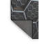 Laine tissé à la machine et polyester noir/gris Tapis décoratif-1039036518