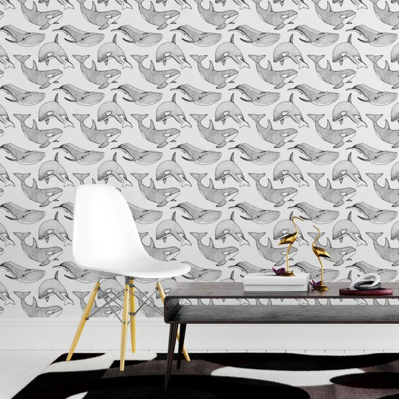 Rouleau de papier peint pelez et collez L 126 po x l 24 po Noga