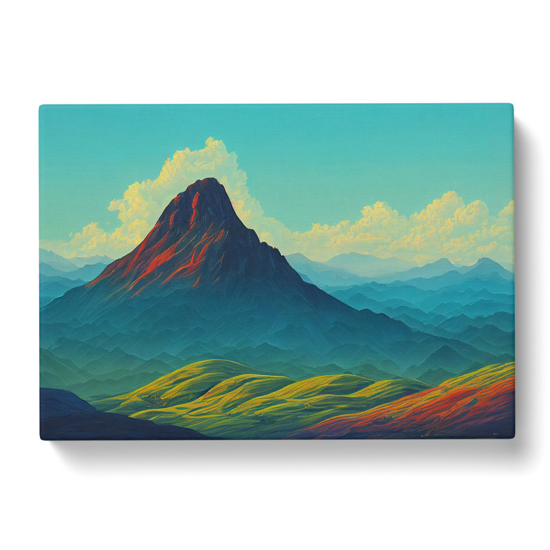 Urban Mountain Landscape - Wrapped Canvas Print, 35cm H x 50cm W x 3cm D
