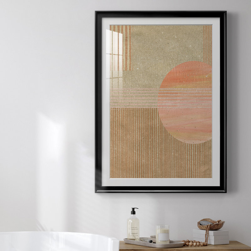 Adobe Sunrise II, reproduction encadrée de qualité supérieure - prête à être accrochée 46903, Noir, H 24,5 po x l 18,5 po