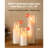Pillar Candles and Glass Vases Set 36 Pcs, White (2.56" x 4.7", 5.9", 7.9"), Clear Cylinder Hurricane Candle Holders for Wedding Centerpieces, Tall Vase for Table Decor, Wedding Party, Thanksgiving-616019818-616019813