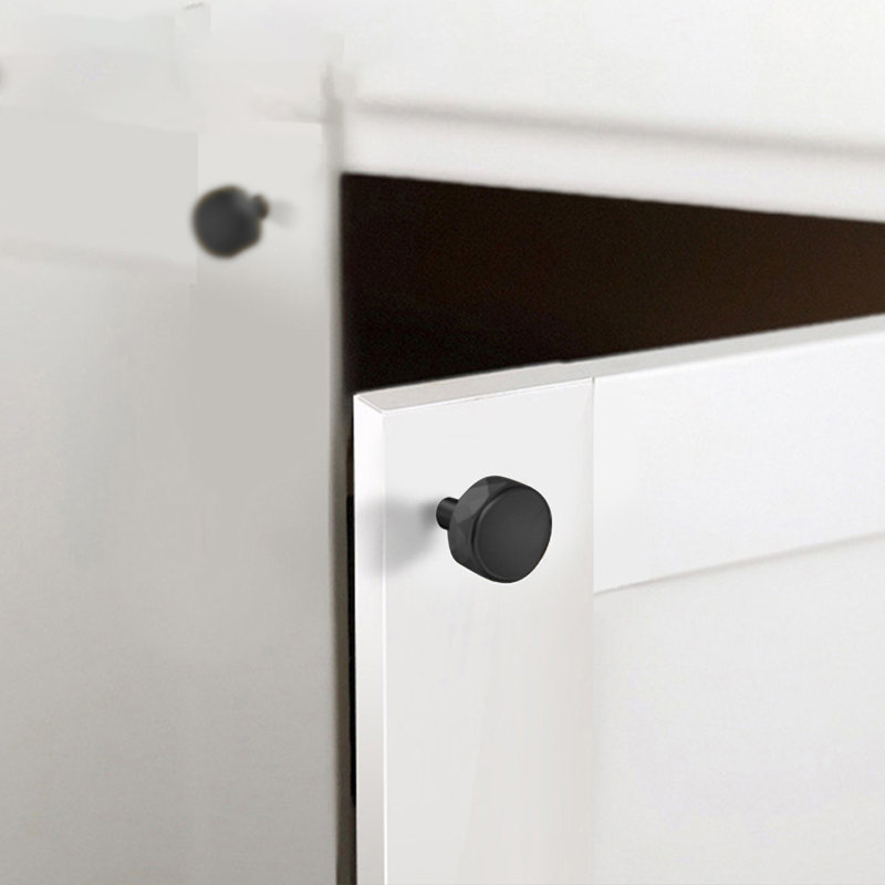 1-3/10" Diameter Circle Knob, Matte Black