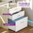 Carolgene 65'' L Shaped Desk with Power Outlets & LED Lights-1238665950