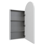 Recessed Frameless Single Door Medicine Cabinet with Adjustable Shelves