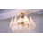 2-Tiered Gourd Glass Chandelier With 3-color Light Bulbs