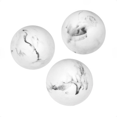 Creative Scents White Marble Look Decorative Balls for Bowls