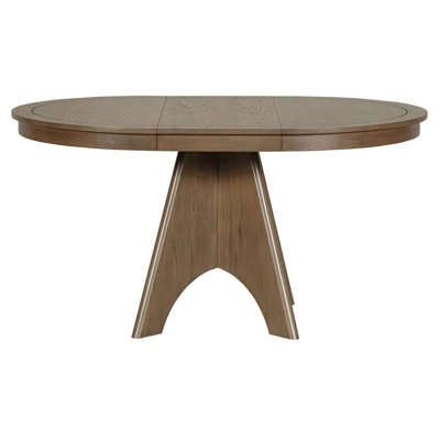 Vintage Extendable Dining Table for 4-6, 42 to 58-Inch Rustic Farmhouse Kitchen Table with Distressed Finish and Sturdy Crossed Legs