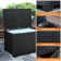 Rattaner Resistant Wicker Deck Box with Gas Spring Lid and Zippered Waterproof Inner Bag