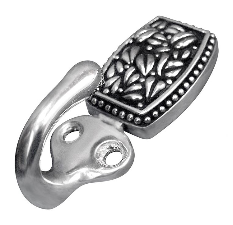 San Michele Wall Hook, Antique Silver
