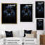 «Black Blue Panther Onyx Majesty Scratch On», reproduction sur toile-91382164-91382165